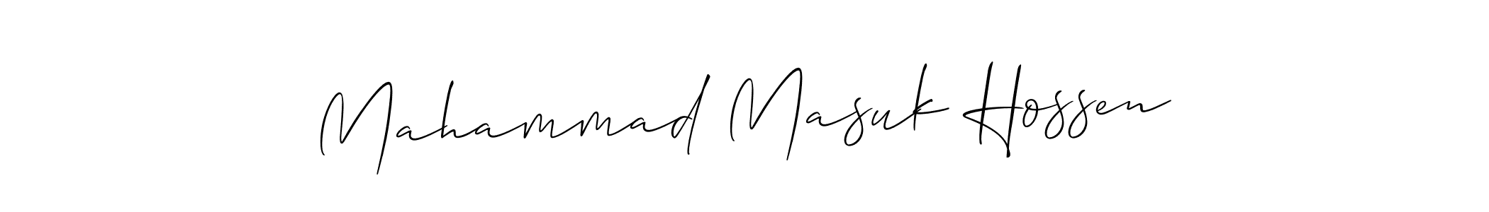 Make a beautiful signature design for name Mahammad Masuk Hossen. With this signature (Allison_Script) style, you can create a handwritten signature for free. Mahammad Masuk Hossen signature style 2 images and pictures png