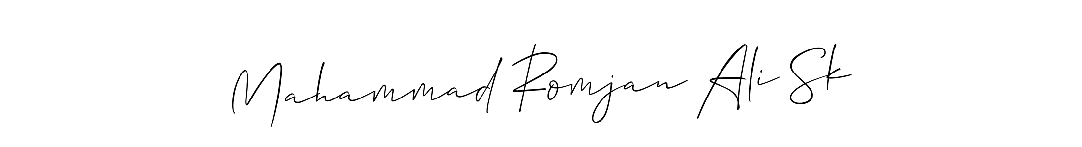 Make a beautiful signature design for name Mahammad Romjan Ali Sk. With this signature (Allison_Script) style, you can create a handwritten signature for free. Mahammad Romjan Ali Sk signature style 2 images and pictures png