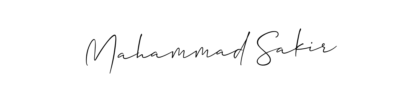 Use a signature maker to create a handwritten signature online. With this signature software, you can design (Allison_Script) your own signature for name Mahammad Sakir. Mahammad Sakir signature style 2 images and pictures png