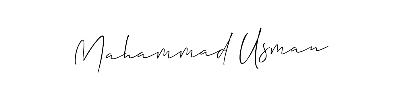 You should practise on your own different ways (Allison_Script) to write your name (Mahammad Usman) in signature. don't let someone else do it for you. Mahammad Usman signature style 2 images and pictures png