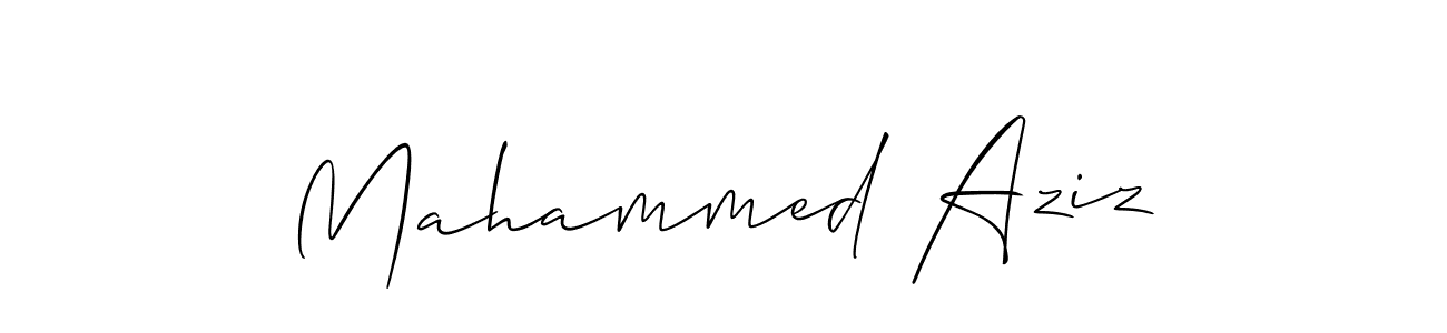 Design your own signature with our free online signature maker. With this signature software, you can create a handwritten (Allison_Script) signature for name Mahammed Aziz. Mahammed Aziz signature style 2 images and pictures png