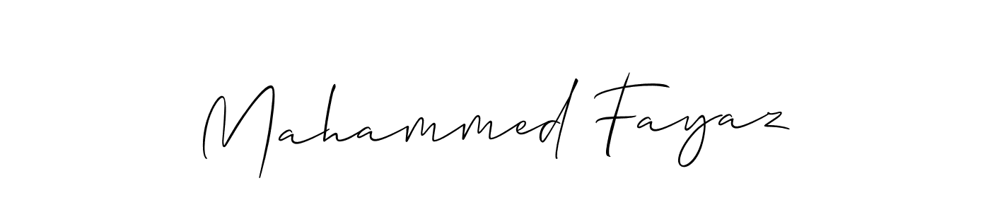 You should practise on your own different ways (Allison_Script) to write your name (Mahammed Fayaz) in signature. don't let someone else do it for you. Mahammed Fayaz signature style 2 images and pictures png