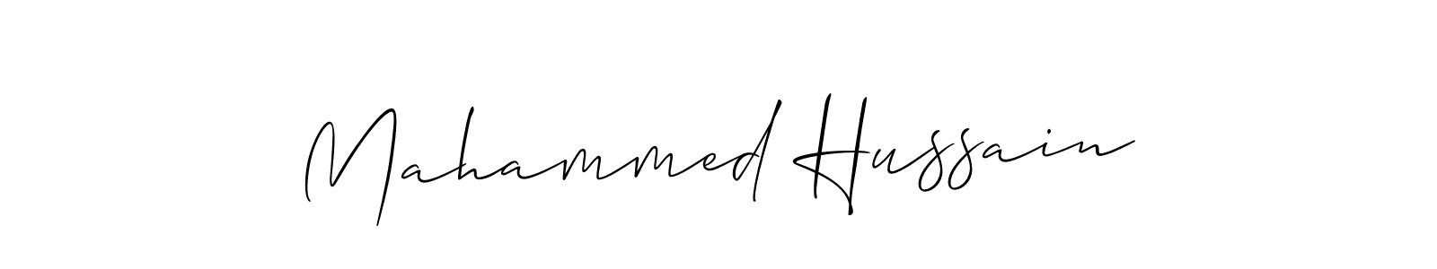 How to make Mahammed Hussain name signature. Use Allison_Script style for creating short signs online. This is the latest handwritten sign. Mahammed Hussain signature style 2 images and pictures png