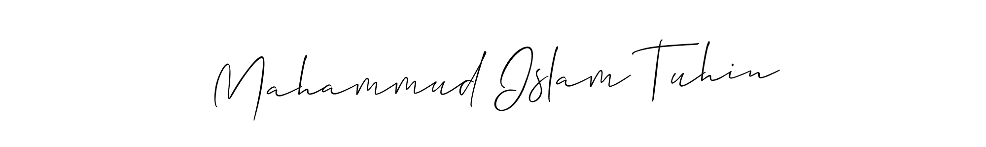 The best way (Allison_Script) to make a short signature is to pick only two or three words in your name. The name Mahammud Islam Tuhin include a total of six letters. For converting this name. Mahammud Islam Tuhin signature style 2 images and pictures png