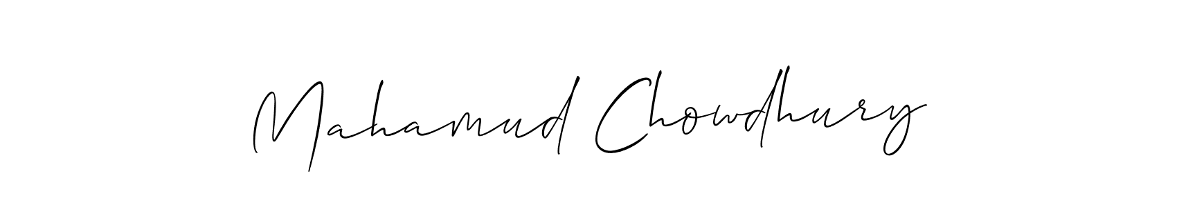 It looks lik you need a new signature style for name Mahamud Chowdhury. Design unique handwritten (Allison_Script) signature with our free signature maker in just a few clicks. Mahamud Chowdhury signature style 2 images and pictures png