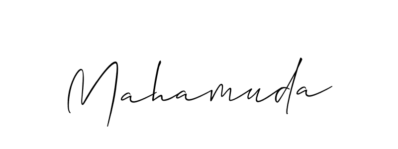 Also we have Mahamuda name is the best signature style. Create professional handwritten signature collection using Allison_Script autograph style. Mahamuda signature style 2 images and pictures png