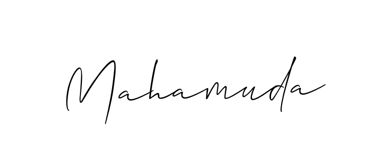 How to make Mahamuda signature? Allison_Script is a professional autograph style. Create handwritten signature for Mahamuda name. Mahamuda signature style 2 images and pictures png