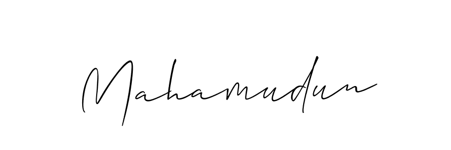 How to make Mahamudun signature? Allison_Script is a professional autograph style. Create handwritten signature for Mahamudun name. Mahamudun signature style 2 images and pictures png