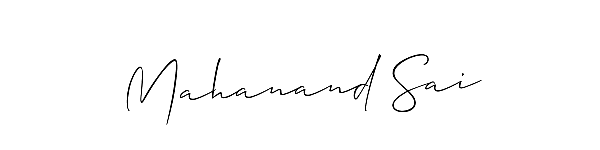 How to Draw Mahanand Sai signature style? Allison_Script is a latest design signature styles for name Mahanand Sai. Mahanand Sai signature style 2 images and pictures png
