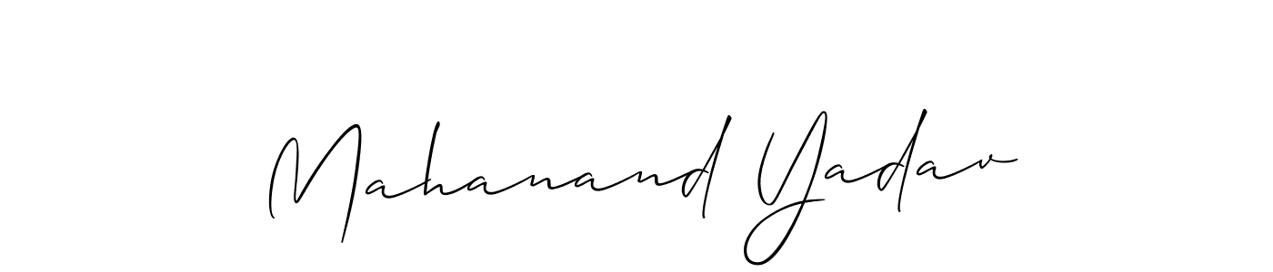 How to make Mahanand Yadav name signature. Use Allison_Script style for creating short signs online. This is the latest handwritten sign. Mahanand Yadav signature style 2 images and pictures png