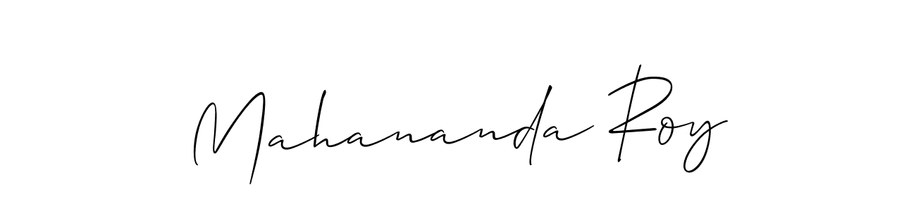 This is the best signature style for the Mahananda Roy name. Also you like these signature font (Allison_Script). Mix name signature. Mahananda Roy signature style 2 images and pictures png