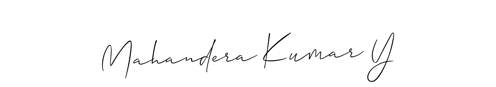 How to make Mahandera Kumar Y signature? Allison_Script is a professional autograph style. Create handwritten signature for Mahandera Kumar Y name. Mahandera Kumar Y signature style 2 images and pictures png