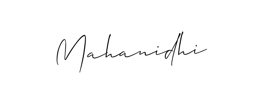 It looks lik you need a new signature style for name Mahanidhi. Design unique handwritten (Allison_Script) signature with our free signature maker in just a few clicks. Mahanidhi signature style 2 images and pictures png