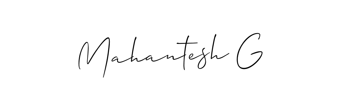 Use a signature maker to create a handwritten signature online. With this signature software, you can design (Allison_Script) your own signature for name Mahantesh G. Mahantesh G signature style 2 images and pictures png