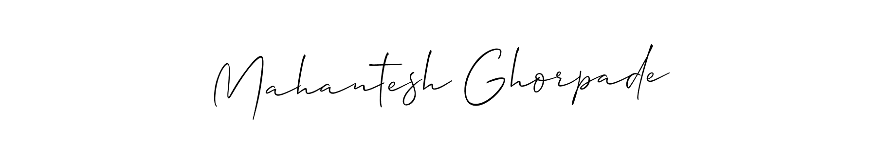 Make a short Mahantesh Ghorpade signature style. Manage your documents anywhere anytime using Allison_Script. Create and add eSignatures, submit forms, share and send files easily. Mahantesh Ghorpade signature style 2 images and pictures png