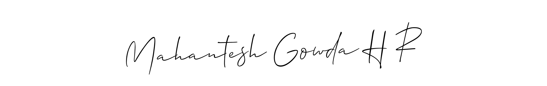 Design your own signature with our free online signature maker. With this signature software, you can create a handwritten (Allison_Script) signature for name Mahantesh Gowda H R. Mahantesh Gowda H R signature style 2 images and pictures png