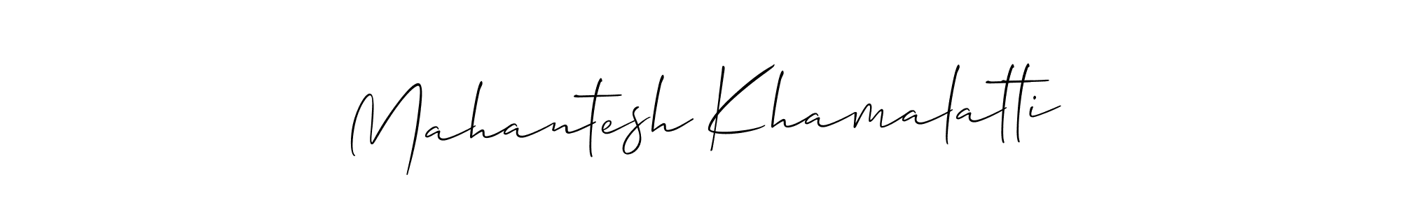 Allison_Script is a professional signature style that is perfect for those who want to add a touch of class to their signature. It is also a great choice for those who want to make their signature more unique. Get Mahantesh Khamalatti name to fancy signature for free. Mahantesh Khamalatti signature style 2 images and pictures png