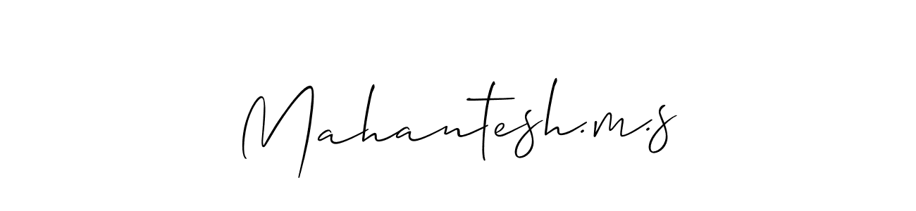 if you are searching for the best signature style for your name Mahantesh.m.s. so please give up your signature search. here we have designed multiple signature styles  using Allison_Script. Mahantesh.m.s signature style 2 images and pictures png