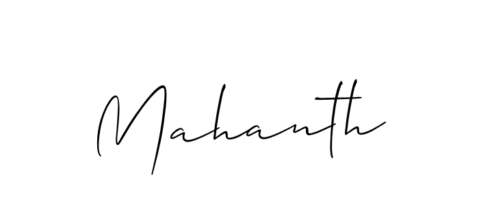 How to make Mahanth name signature. Use Allison_Script style for creating short signs online. This is the latest handwritten sign. Mahanth signature style 2 images and pictures png