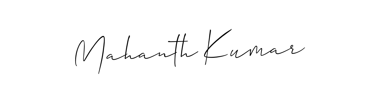 It looks lik you need a new signature style for name Mahanth Kumar. Design unique handwritten (Allison_Script) signature with our free signature maker in just a few clicks. Mahanth Kumar signature style 2 images and pictures png