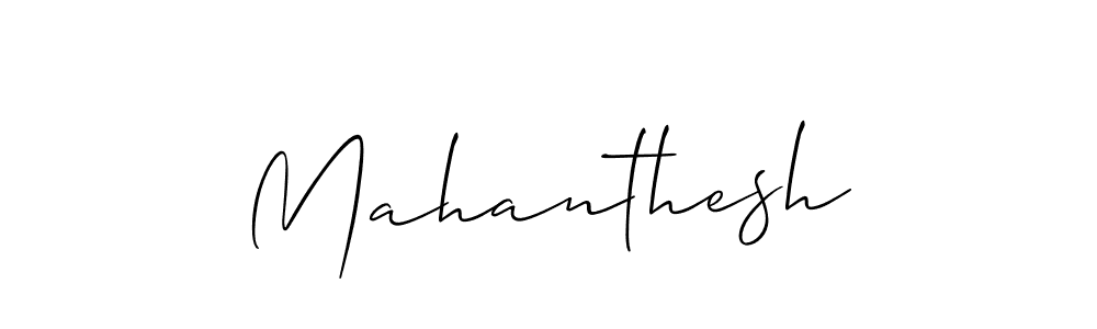 Make a beautiful signature design for name Mahanthesh. With this signature (Allison_Script) style, you can create a handwritten signature for free. Mahanthesh signature style 2 images and pictures png