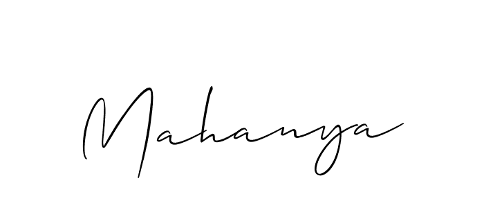 You should practise on your own different ways (Allison_Script) to write your name (Mahanya) in signature. don't let someone else do it for you. Mahanya signature style 2 images and pictures png
