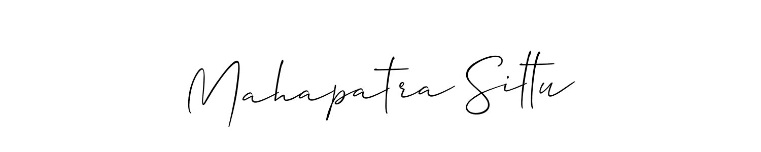 You should practise on your own different ways (Allison_Script) to write your name (Mahapatra Siltu) in signature. don't let someone else do it for you. Mahapatra Siltu signature style 2 images and pictures png