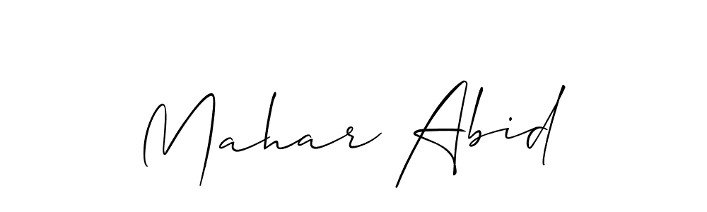 Make a short Mahar Abid signature style. Manage your documents anywhere anytime using Allison_Script. Create and add eSignatures, submit forms, share and send files easily. Mahar Abid signature style 2 images and pictures png