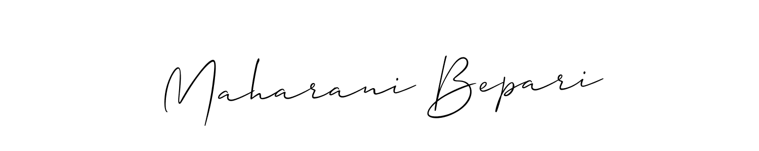 Create a beautiful signature design for name Maharani Bepari. With this signature (Allison_Script) fonts, you can make a handwritten signature for free. Maharani Bepari signature style 2 images and pictures png