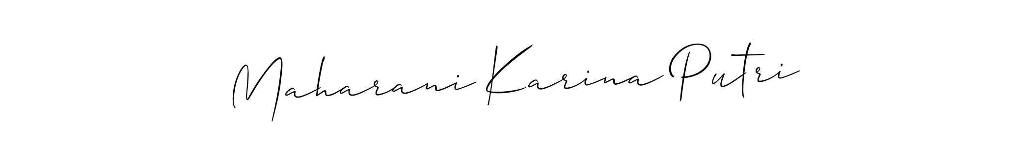 if you are searching for the best signature style for your name Maharani Karina Putri. so please give up your signature search. here we have designed multiple signature styles  using Allison_Script. Maharani Karina Putri signature style 2 images and pictures png