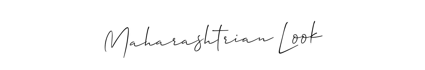 How to make Maharashtrian Look signature? Allison_Script is a professional autograph style. Create handwritten signature for Maharashtrian Look name. Maharashtrian Look signature style 2 images and pictures png