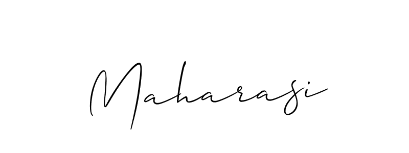 Use a signature maker to create a handwritten signature online. With this signature software, you can design (Allison_Script) your own signature for name Maharasi. Maharasi signature style 2 images and pictures png