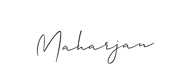 Make a beautiful signature design for name Maharjan. With this signature (Allison_Script) style, you can create a handwritten signature for free. Maharjan signature style 2 images and pictures png