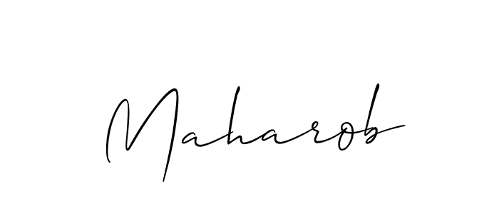 How to make Maharob signature? Allison_Script is a professional autograph style. Create handwritten signature for Maharob name. Maharob signature style 2 images and pictures png