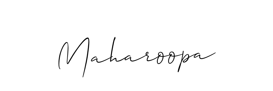 Make a beautiful signature design for name Maharoopa. With this signature (Allison_Script) style, you can create a handwritten signature for free. Maharoopa signature style 2 images and pictures png