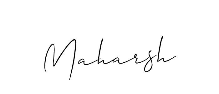 Use a signature maker to create a handwritten signature online. With this signature software, you can design (Allison_Script) your own signature for name Maharsh. Maharsh signature style 2 images and pictures png