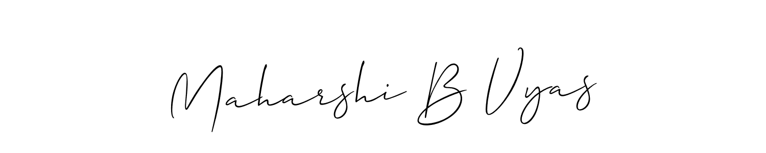 You should practise on your own different ways (Allison_Script) to write your name (Maharshi B Vyas) in signature. don't let someone else do it for you. Maharshi B Vyas signature style 2 images and pictures png