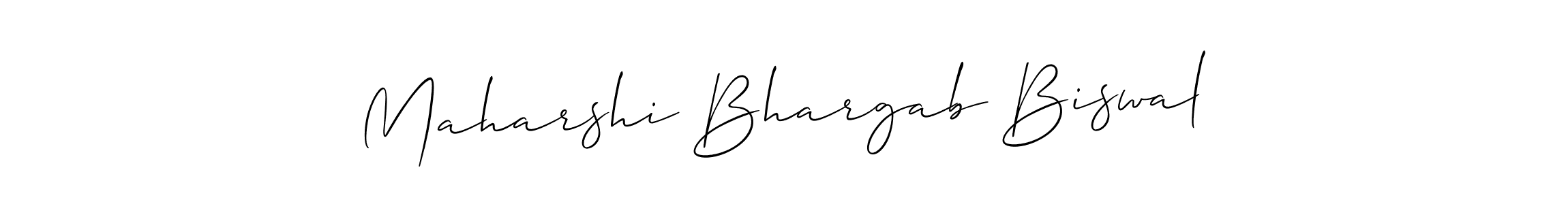 Use a signature maker to create a handwritten signature online. With this signature software, you can design (Allison_Script) your own signature for name Maharshi Bhargab Biswal. Maharshi Bhargab Biswal signature style 2 images and pictures png