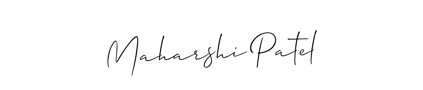 How to make Maharshi Patel name signature. Use Allison_Script style for creating short signs online. This is the latest handwritten sign. Maharshi Patel signature style 2 images and pictures png