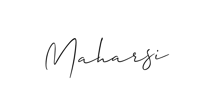 Use a signature maker to create a handwritten signature online. With this signature software, you can design (Allison_Script) your own signature for name Maharsi. Maharsi signature style 2 images and pictures png