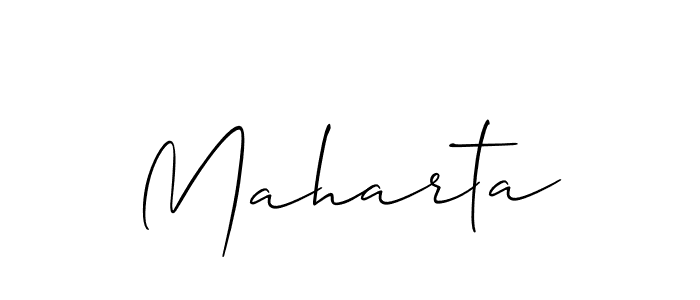 Maharta stylish signature style. Best Handwritten Sign (Allison_Script) for my name. Handwritten Signature Collection Ideas for my name Maharta. Maharta signature style 2 images and pictures png