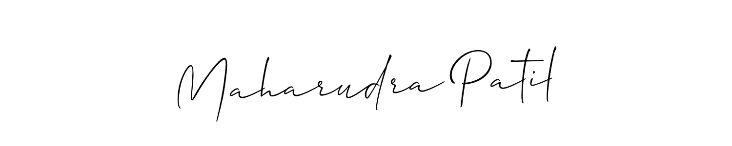 The best way (Allison_Script) to make a short signature is to pick only two or three words in your name. The name Maharudra Patil include a total of six letters. For converting this name. Maharudra Patil signature style 2 images and pictures png