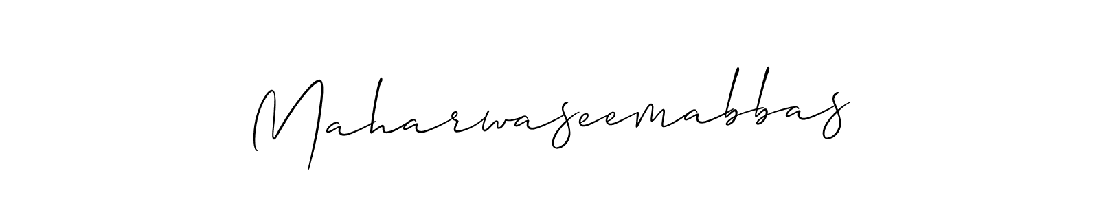 Make a short Maharwaseemabbas signature style. Manage your documents anywhere anytime using Allison_Script. Create and add eSignatures, submit forms, share and send files easily. Maharwaseemabbas signature style 2 images and pictures png