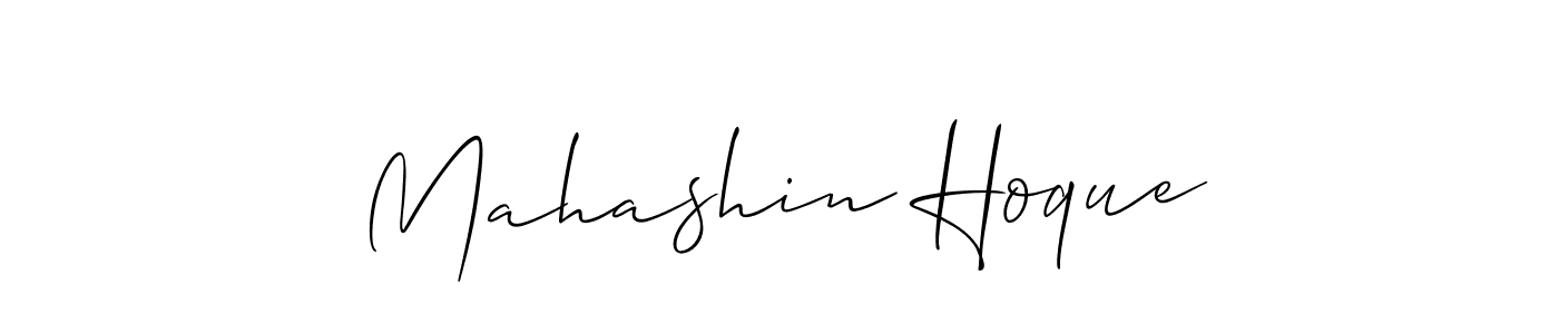 How to make Mahashin Hoque signature? Allison_Script is a professional autograph style. Create handwritten signature for Mahashin Hoque name. Mahashin Hoque signature style 2 images and pictures png