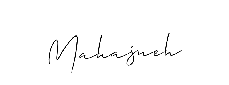 It looks lik you need a new signature style for name Mahasneh. Design unique handwritten (Allison_Script) signature with our free signature maker in just a few clicks. Mahasneh signature style 2 images and pictures png