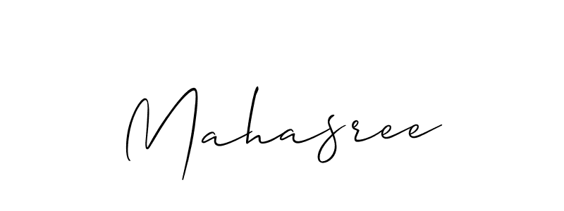 Mahasree stylish signature style. Best Handwritten Sign (Allison_Script) for my name. Handwritten Signature Collection Ideas for my name Mahasree. Mahasree signature style 2 images and pictures png