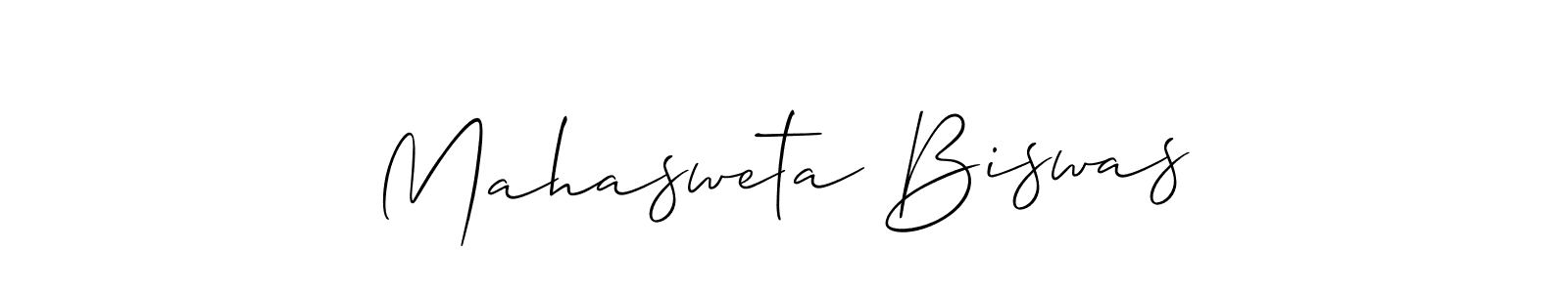 How to make Mahasweta Biswas signature? Allison_Script is a professional autograph style. Create handwritten signature for Mahasweta Biswas name. Mahasweta Biswas signature style 2 images and pictures png