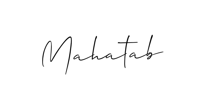 Mahatab stylish signature style. Best Handwritten Sign (Allison_Script) for my name. Handwritten Signature Collection Ideas for my name Mahatab. Mahatab signature style 2 images and pictures png