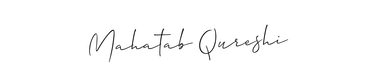 How to make Mahatab Qureshi signature? Allison_Script is a professional autograph style. Create handwritten signature for Mahatab Qureshi name. Mahatab Qureshi signature style 2 images and pictures png