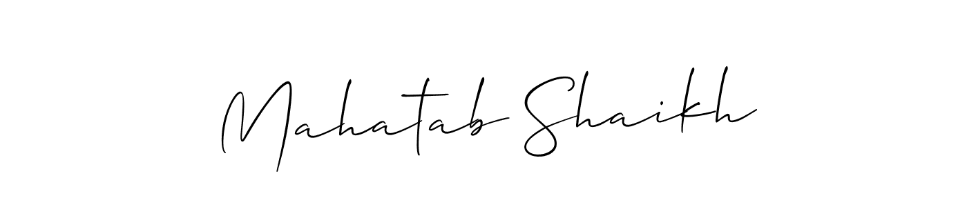 How to make Mahatab Shaikh signature? Allison_Script is a professional autograph style. Create handwritten signature for Mahatab Shaikh name. Mahatab Shaikh signature style 2 images and pictures png